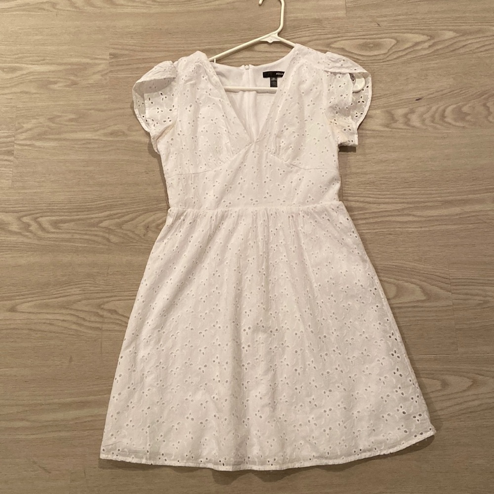AQUA white dress